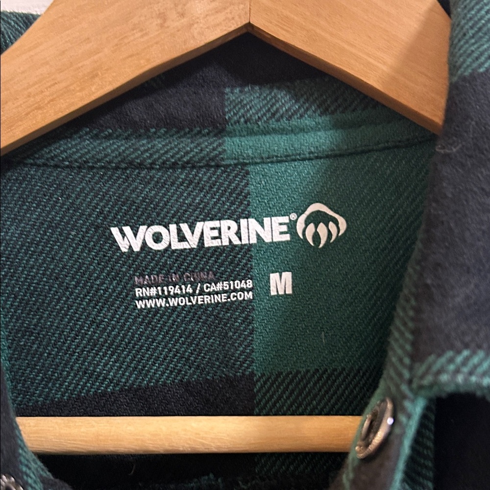 Wolverine Black and Green Checkered Shirt